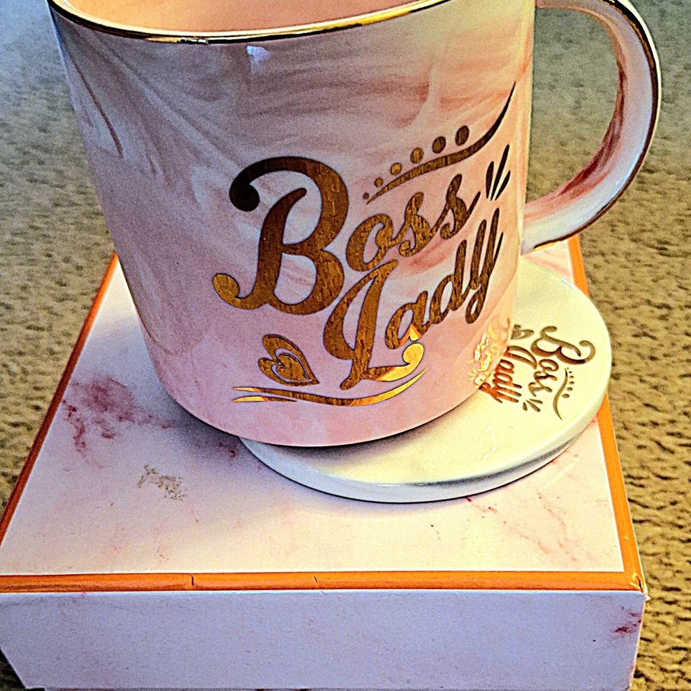 Boss Lady Pink and Gold Mug